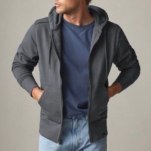 American Giant - Classic Full Zip Hoodie - Iron / Charcoal - Size M